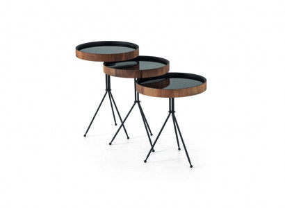 Set 3tlg Beistelltisch Tisch Schwarz Beistelltische Tische Rund Wohnzimmer